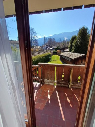 Ausblick Esstisch Garatenzugang